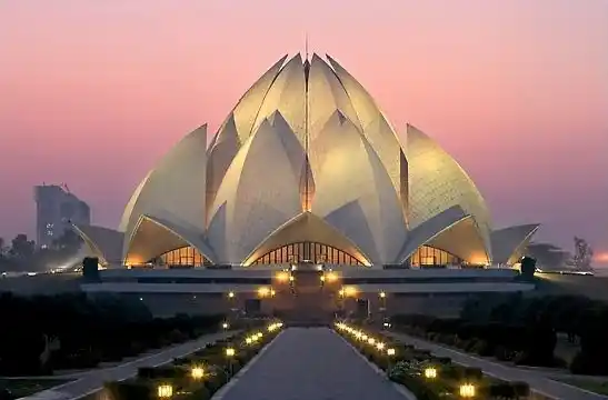 Lotus Temple architectural landmark in Delhi